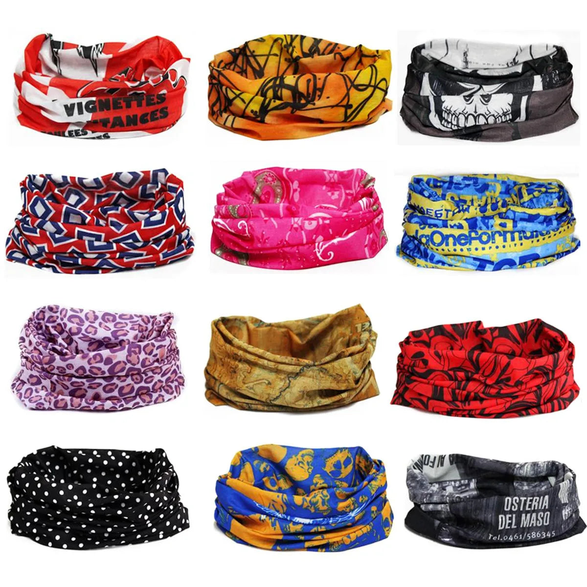 Unisex Multicolor Scarf Tube Bandana Head Face Mask Neck Gaiter Snood Headwear
