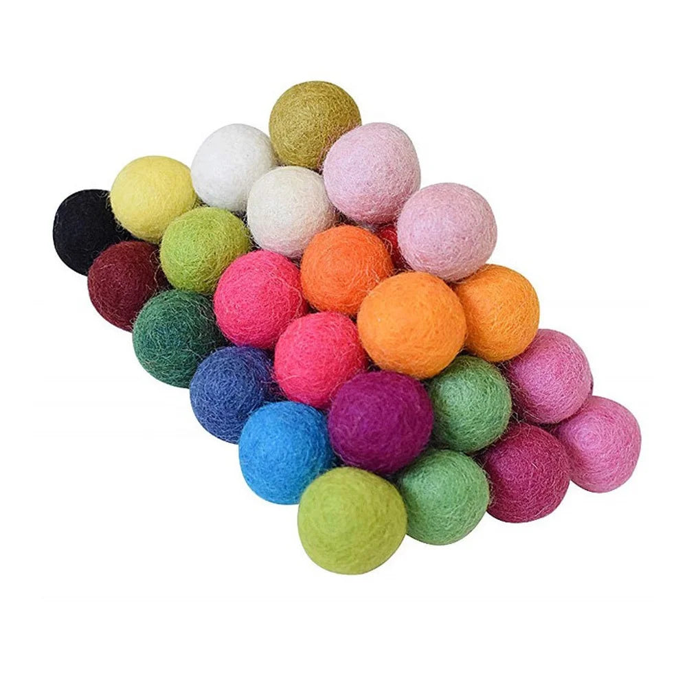 Pure 2cm to 20cm DIY Wet Felting Home Decor Crafts Available in Various Colors Novelty Gifts Wool Ball Woolen Balls
