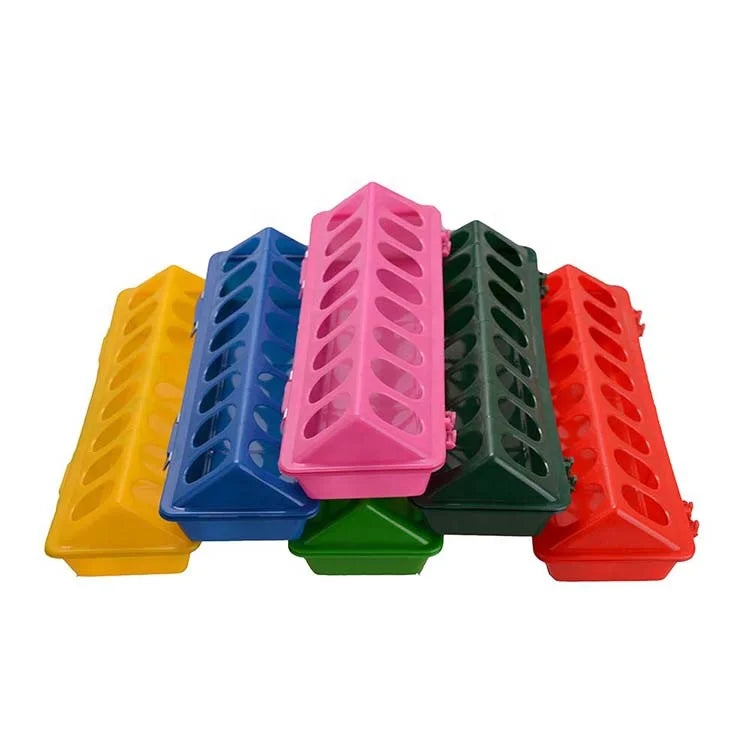 30CM Plastic Poultry  Long Feeder for Pigeon Chicken 16 Holes