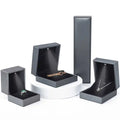 Customized High-end PU Leather Necklace Earrings Bracelet Ring Box Long Chain Gift Box New LED Light Jewelry Box