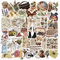 50pcs Cartoon Retro Style Pattern Stickers for Personality Decoration Suitcase Notebook Waterproof Removable Without Repetiti