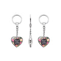 Lovely Bible KeyChain Jesus Prayer Glass Pendant KeyRing Christian Faith Quotation Jewelry