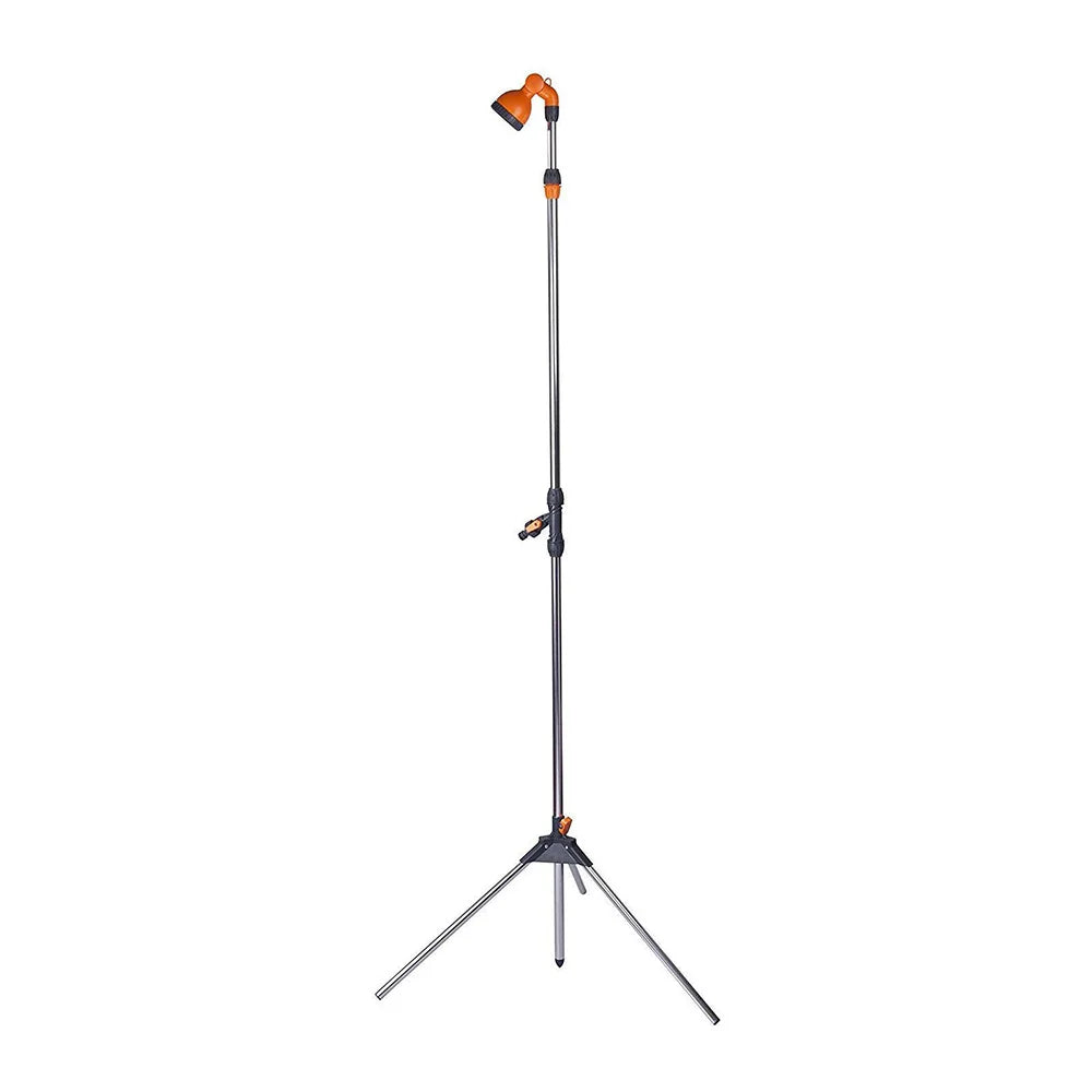 145~230cm Height Multi-Functional Telescopic Garden Shower Patio Outdoor Shower Metal Tripod Base Water Shower Sprayer