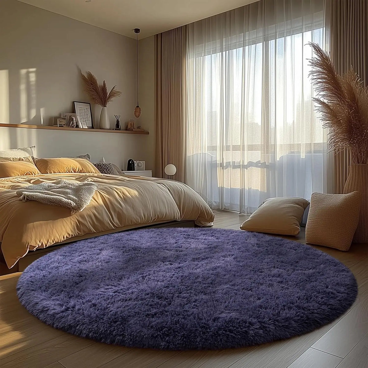 High-quality Round Rugs Area Rug Fluffy Fuzzy Bedroom Carpet Plush Soft Shaggy Indoor Floor Living Room Rugs