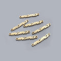 14K Gold Filled Mama Letter Connecting Bar Charm Pendants With Double Loops for DIY Necklace Bracelets Jewelry Gifts Making