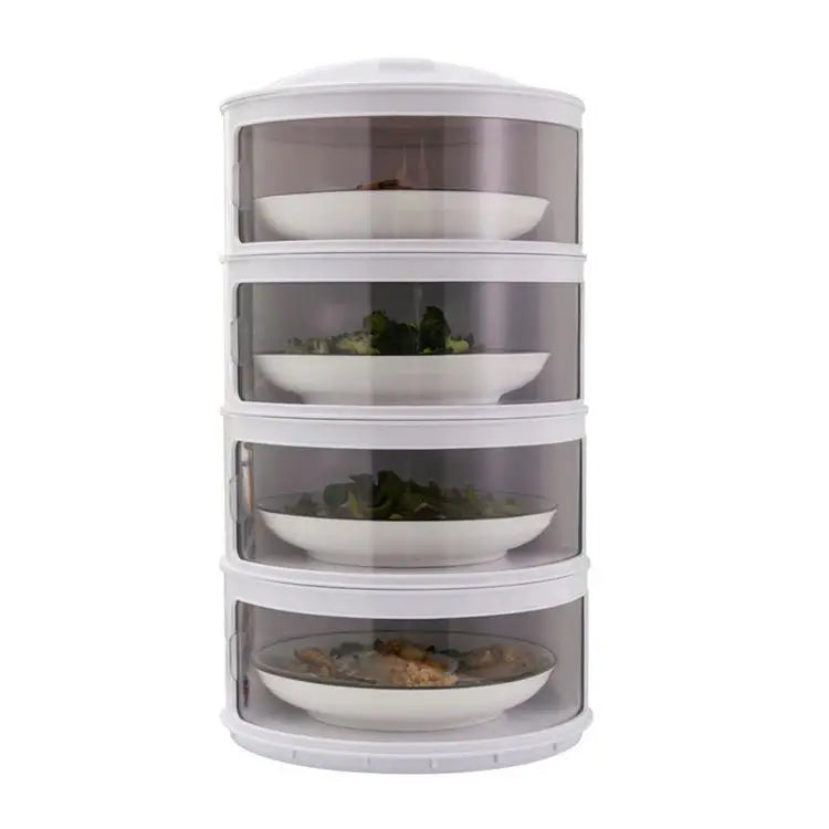 Household Dinding Table Leftover Storage Box Lid Multi-layer Foldable Anti-flies Food Cover Heat Preservation Meal Cover
