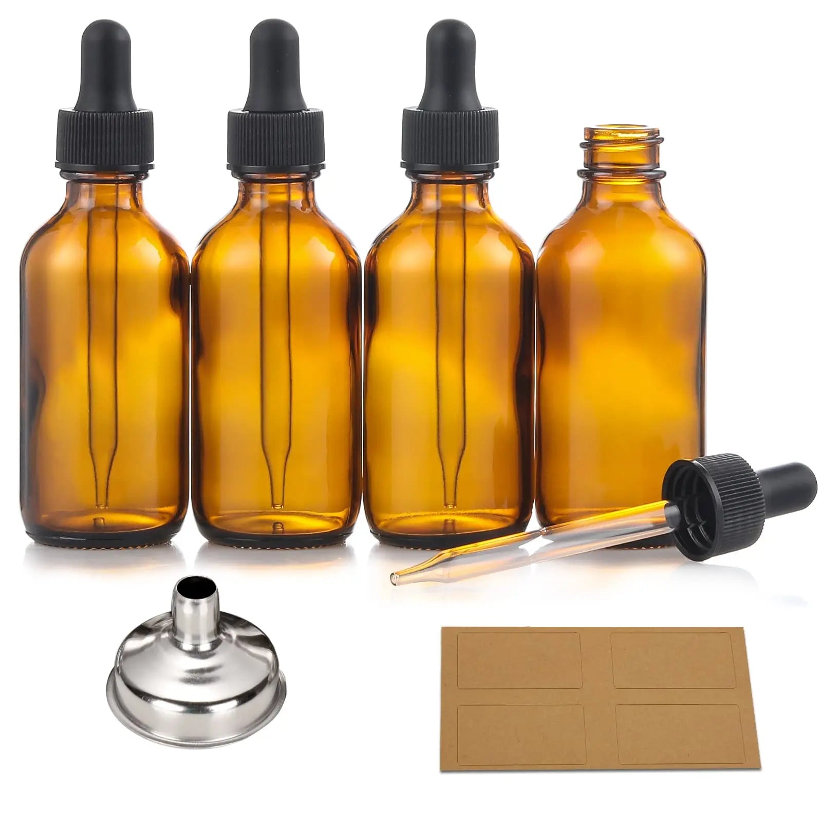 5ml 10ml 30ml 50ml Glass Clear/Ambre Frosted Dropper Bottle Gold Cap for Essential Oil Skin Care Cream Mascara (Customizable