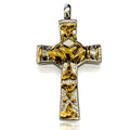 Vintage 18K Gold Plating Celtic Hands Cross Coffin Urn Pendant Jewelry Keepsake Holder Cremation Claddagh love Souvenir Ash Urn