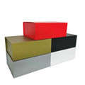 Ready Ship Women's Dress Gift Box Flat Cardboard Matt Red White Magnetic Closure Foldable Packing Matt Lamination Embossing