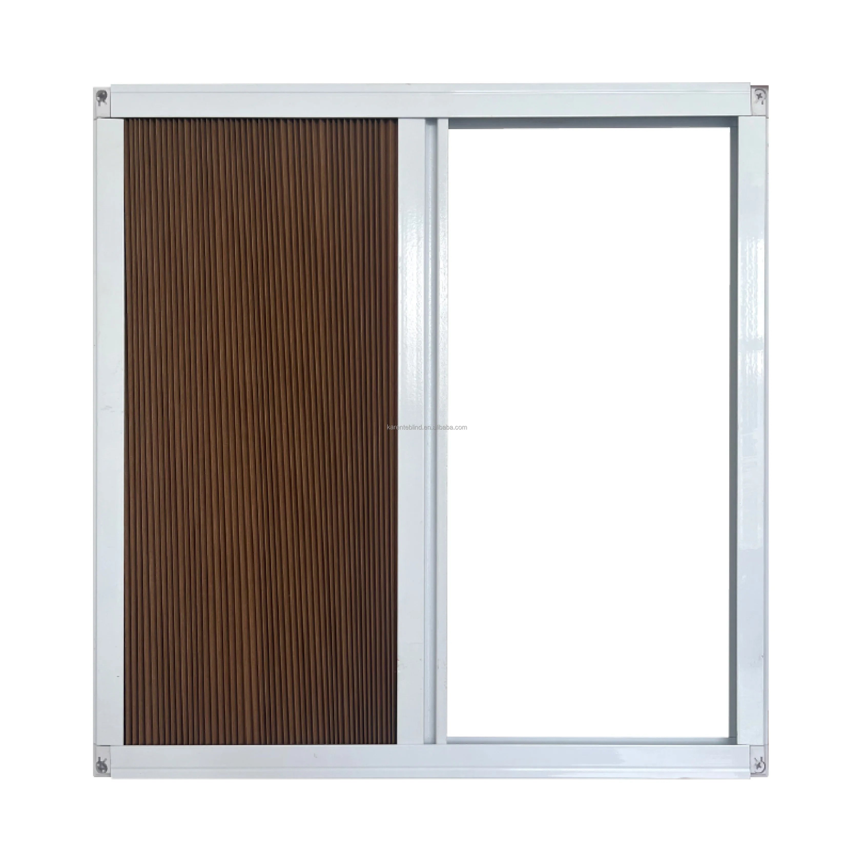 Built-In Honeycomb Window Blinds Day Night Horizontal Pattern Plain Technique 100% Blackout Waterproof for French Windows