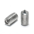 Hardware Manufacturer's Metric Stainless Steel Hex Socket Cone Point Grub Set Screws