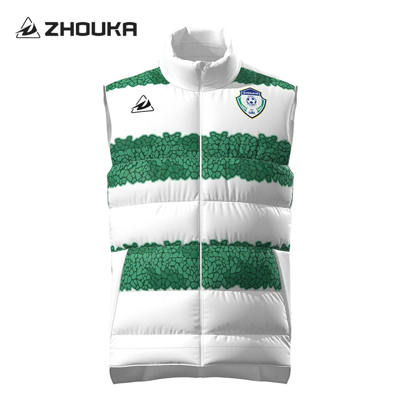 Windproof Football Down Cotton Vest Cold-proof and Warm Men's Football Down Jacket Vest