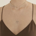 S925 Sterling Silver Geometric Ball Men Necklace Pendant Simple Choker Necklace Fashion Jewelry Necklace for Women