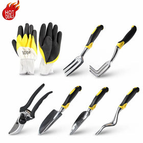 GTS09A Garden Hand Working Tool Sets Garden Multi Tool Wood Handle Florabest Garden Tool Set of 5
