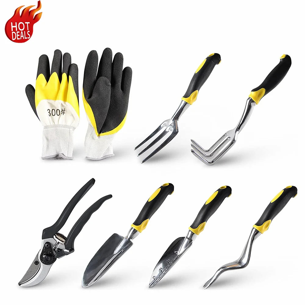 GTS09A Garden Hand Working Tool Sets Garden Multi Tool Wood Handle Florabest Garden Tool Set of 5