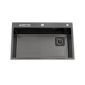 YINGTAO YTHS7846 Models Black Kitchen Sink Single Bowl 201 Stainless Steel Ultramodern Luxury Kitchen Sink
