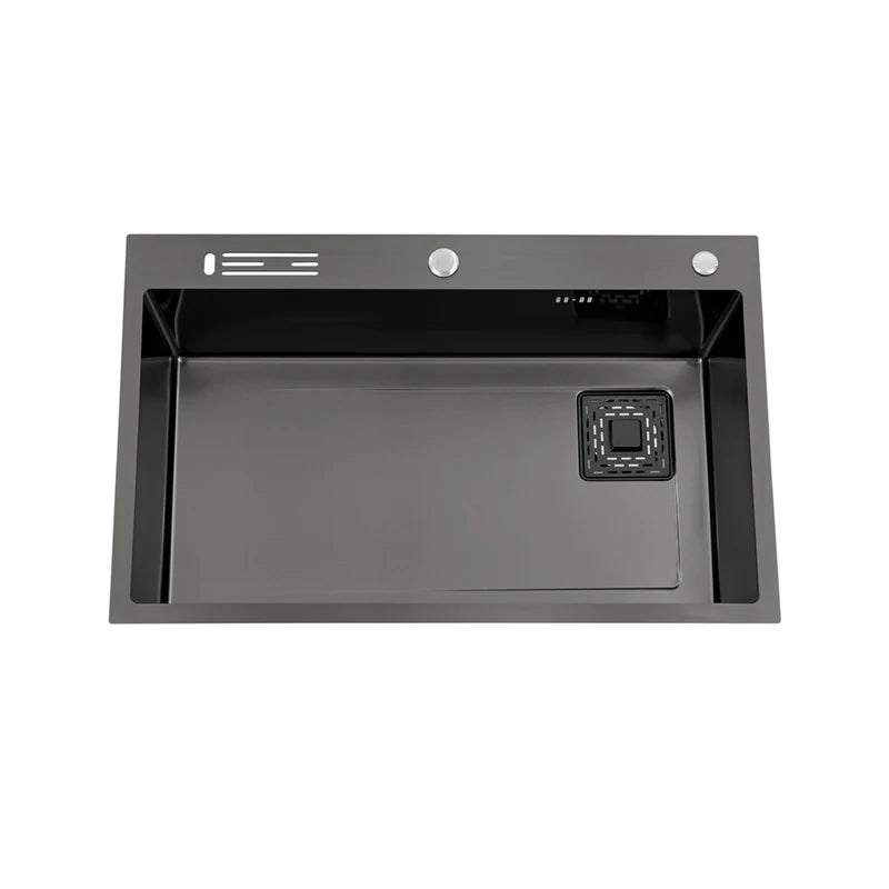 YINGTAO YTHS7846 Models Black Kitchen Sink Single Bowl 201 Stainless Steel Ultramodern Luxury Kitchen Sink