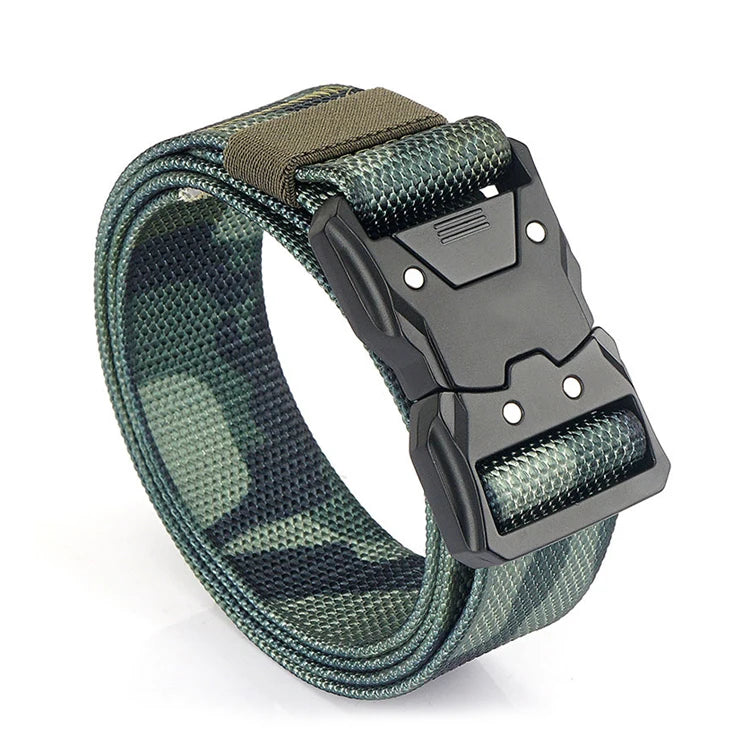 1.5inch Security Nylon Webbing Riggers Belt  Heavy Duty Man Tactical Waist Belt With Quick-Release Metal Buckle