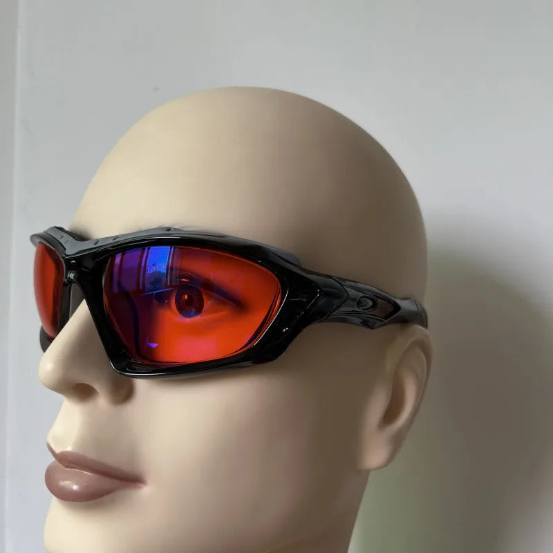 Wrap Round Pu Foam Orange and Red Lens Night Use Computer Glasses Block 99% 100% Anti Blue Light Better Sleeping Glasses