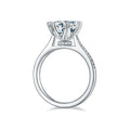 New Arrivals Moissanite Diamond Ring 1 Carat 3 Carat Moissanite Finger Ring Custom Engraving 925 Silver Diamond Ring