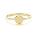 Nagosa Custom Engraved Logo 925 Sterling Silver Wholesale logo 18k Gold Vermeil Round Signet Women Rings