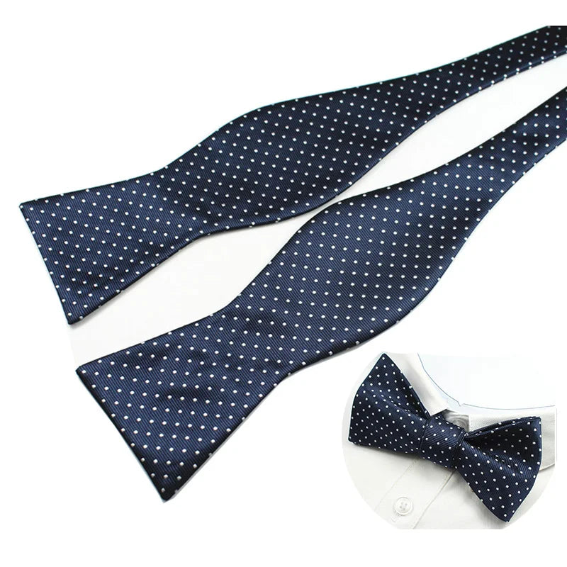 Adjustable Bowties Self Bow Tie Men's Silk Jacquard Woven Men Classic Wedding Party Bow Ties