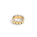 High End 18K Gold Plated Gold & Silver Band Rings for Women Stainless Steel  Tarnish Free Waterproof Fashion Jewelry