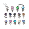 Simply ASTM G23 Titanium Internally Threaded 3 Balls Cluster With CZ Bezel Set Top Simply Labret Nose Earring Piercing Jewelry