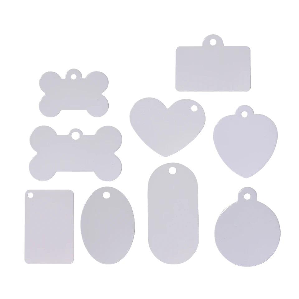 Double-sided DIY Aluminum Pet ID Tags Dog Tag Sublimation Aluminum Pet Tag