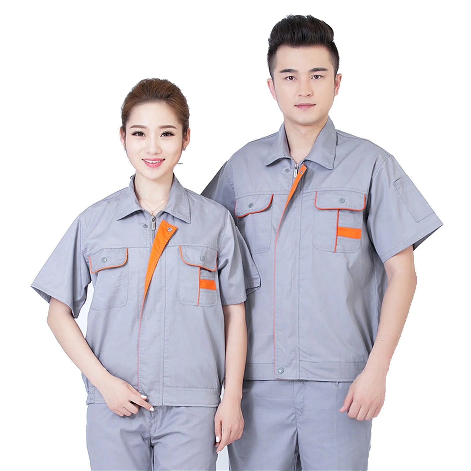 Logo Whach Breathable Cotton Blend Cooling Summer Autumn Waterproof Rain Unisex Work Suit for Factory Workshop