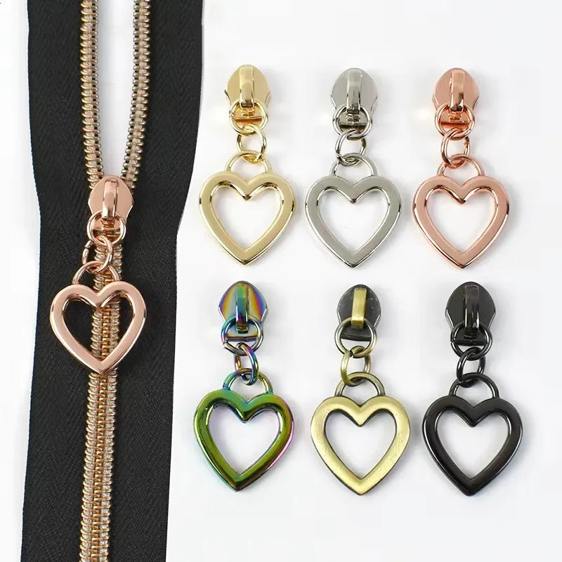 Meetee ZT161 5# DIY High Quality Rose Gold Decor Zipper Slider Alloy Zip for Sewing Handbag Garment Jacket Bag Accessories