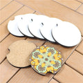MDFSUB Manufacturer Hot Glossy 5mm Thick Blanks Coffee Tea Coaster Wooden Sublimation MDF Car Coasters With Cork Back