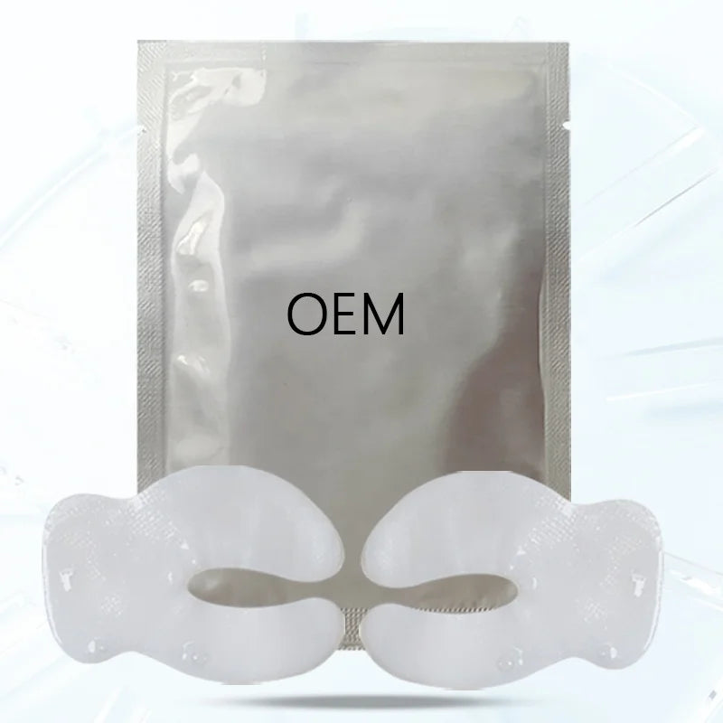 Bio-cellulose Hydrogel Eye Patches Collagen Seaweed Anti-Puffiness Dark Circles Herbal Green Tea Sheet Private Label Custom Logo
