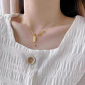 Stainless Steel  Top-quality Necklace for Women Fashionable Tassel High-end Accessories 18K Gold Non-fading Accessories
