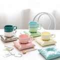 European Style Cappuccino Espresso Cups Porcelain Ceramic Coffee Cup and Saucer Sets Tea Cup With Saucer