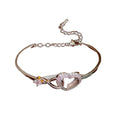 Diamond-set Zircon Love Hollow Bracelet Light Luxury Temperament Niche Simple Wholesale Fashion Bracelets & Bangles Female