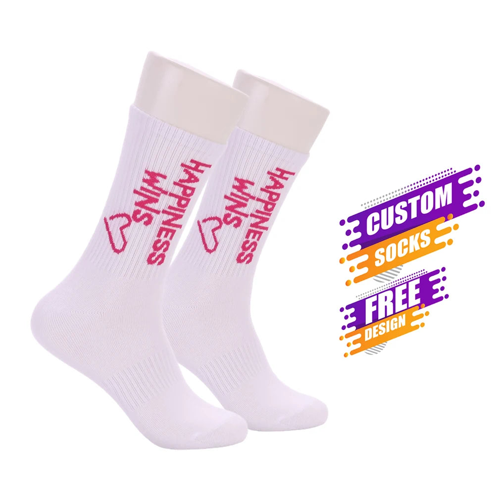 Custom Sock Design Own Pattern Casual Sock Custom Logo Letter Sock for Men