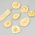 MF69 Wholesale Jewelry Accessories18k Gold Rhodium Platedcoppercharmsdiy Pendantsnecklace Making Findings6pcs/lot