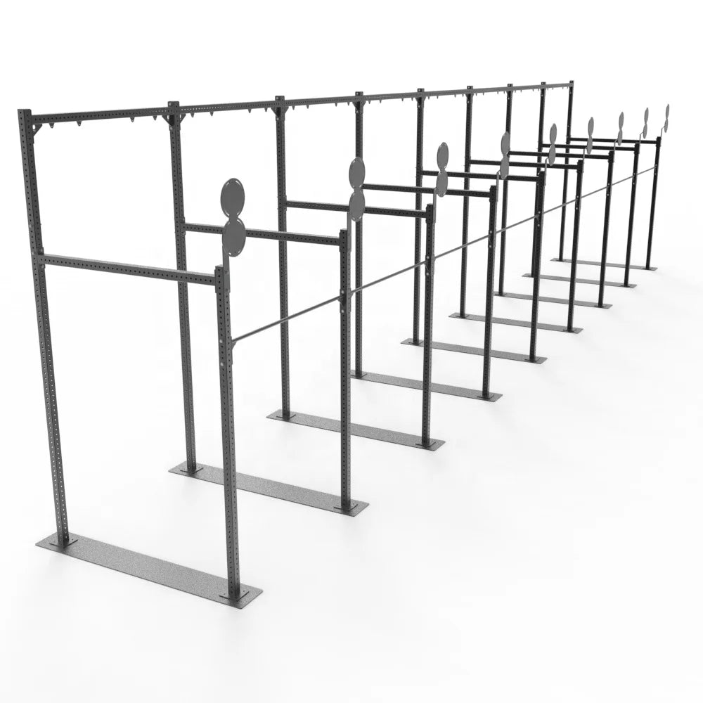 Strength Cross Training Bodybuilding 10 Station Multi-function Gym Competition Rigs Stand Free Power Squat Racks 10 Lanes Steel