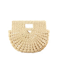 2025 Summer New Versatile Hand-Carried Woven Bag High-End Ladies' Bag for Vacation  Beach Photography  Daily Straw Bag