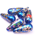 Hand Painted Colorful Beads Drop-shaped Handmade Loose Beads Bracelet Necklace DIY Jewelry Accessories