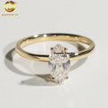 New Fashion Marquise Cut Moissanite Diamond 14k Solid Gold Womens 1ct Solitaire Engagement Ring