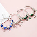 Wholesale Girls Jewelry Bracelet Stainless Steel Bangle Crystal Charm Beads Bracelet for Girl  New Style Alloy Gifts