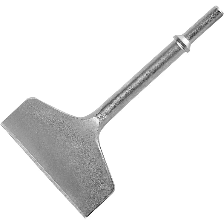 DZ Extra Wide 4 Inch Flat Air Pneumatic Hammer Chisel Bit with Steel Handle DIY & Industrial Grade Sharpened Edge