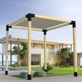 Modern Backyard Aluminum Pergola Kit Brackets for 4x4 6x6 Lumber