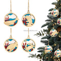 2026  New Sea Life Christmas Ornaments Custom Laser Cut Wood Sea Turtle Crab Wheale Signs for XAMS Tree Decoration