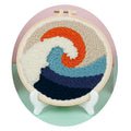 Wholesale DIY Creative Embroidery Crafts Sea Wave Punching Needle Rug Hooking Kits Set for Starter