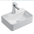 White Hotel Home Restaurant Ceramic Wash Basin Bathrooms Rectangular Vanity Sinks