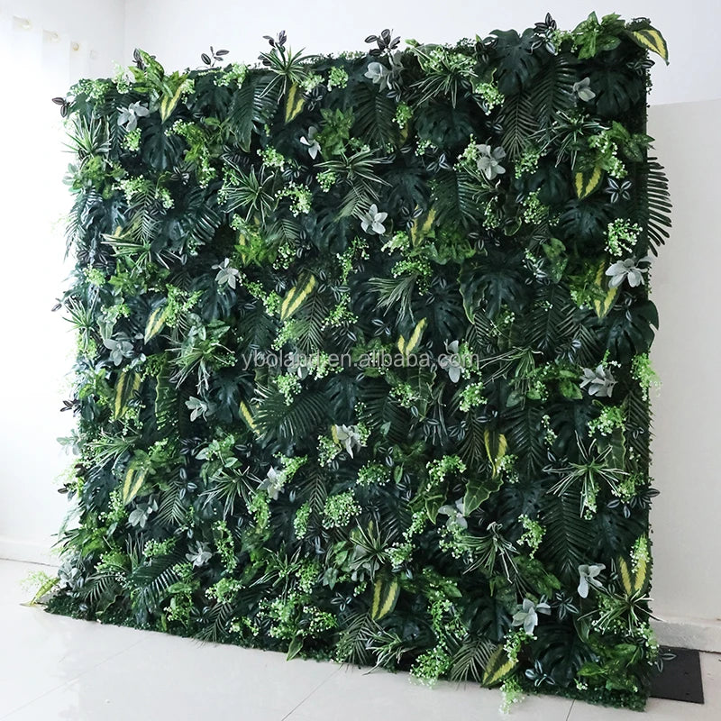 S0546 Cheapest Silk Rose Wedding Decoration Roll up Fabric Artificial Flower Backdrop Cloth Curtain Panels Flower Wall