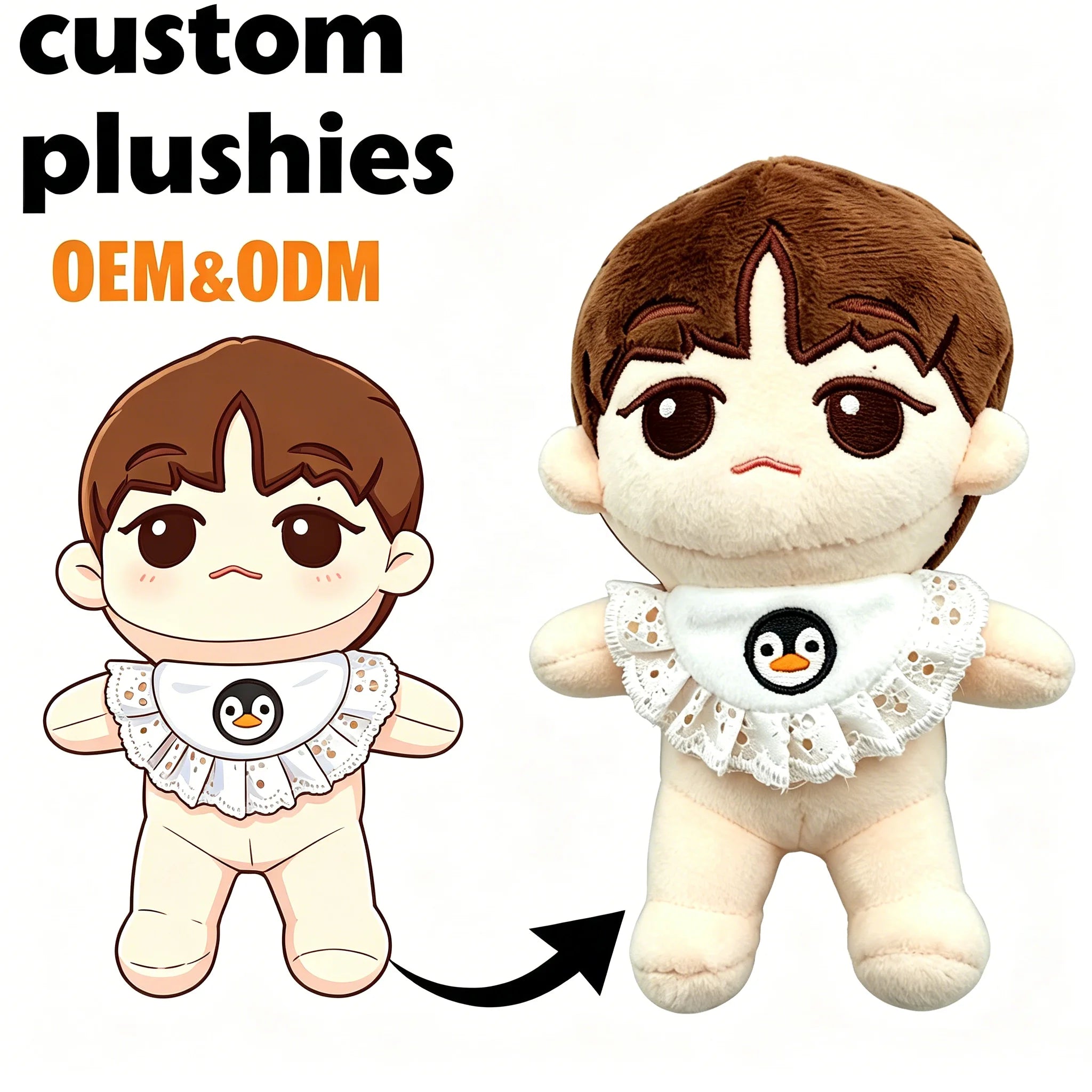 Wholesale Low MOQ Custom Kpop Doll Korean Kpop Idol Doll Custom Star Doll Custom Plush